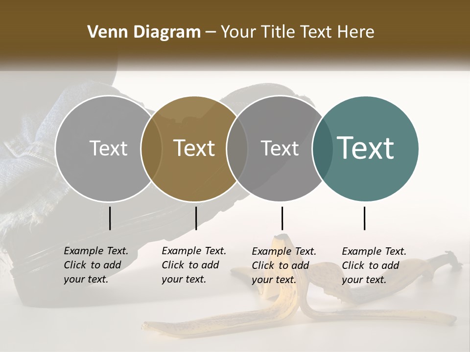 A Person Stepping On A Banana On A White Background PowerPoint Template