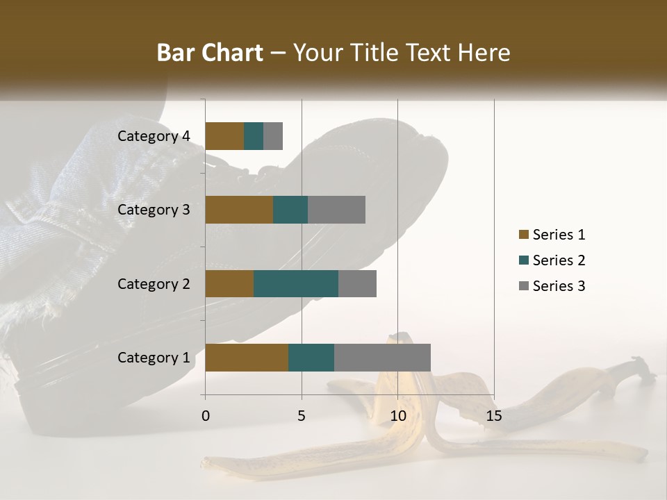 A Person Stepping On A Banana On A White Background PowerPoint Template