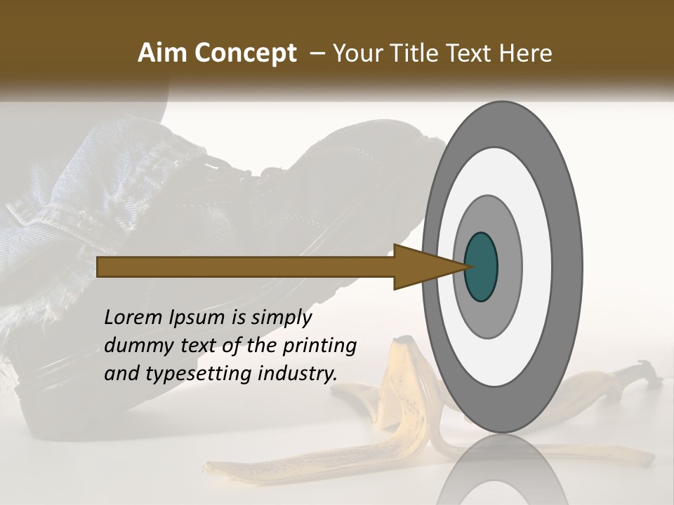 A Person Stepping On A Banana On A White Background PowerPoint Template