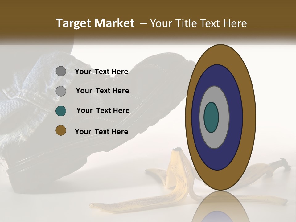 A Person Stepping On A Banana On A White Background PowerPoint Template