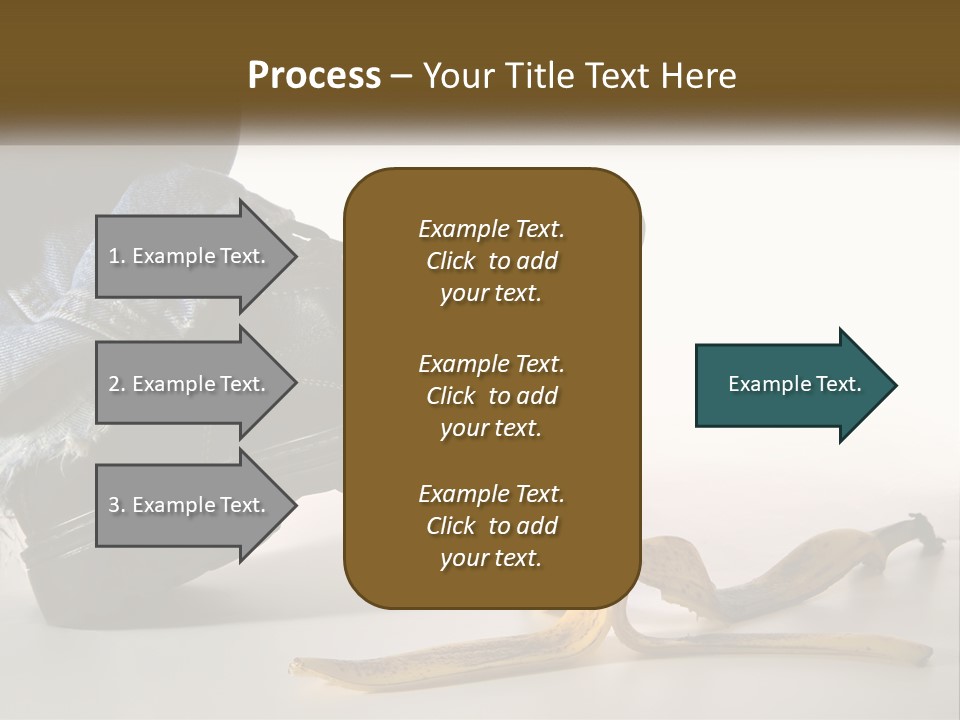 A Person Stepping On A Banana On A White Background PowerPoint Template