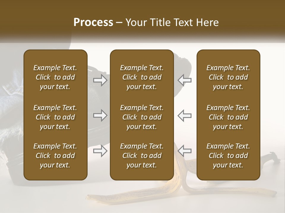 A Person Stepping On A Banana On A White Background PowerPoint Template