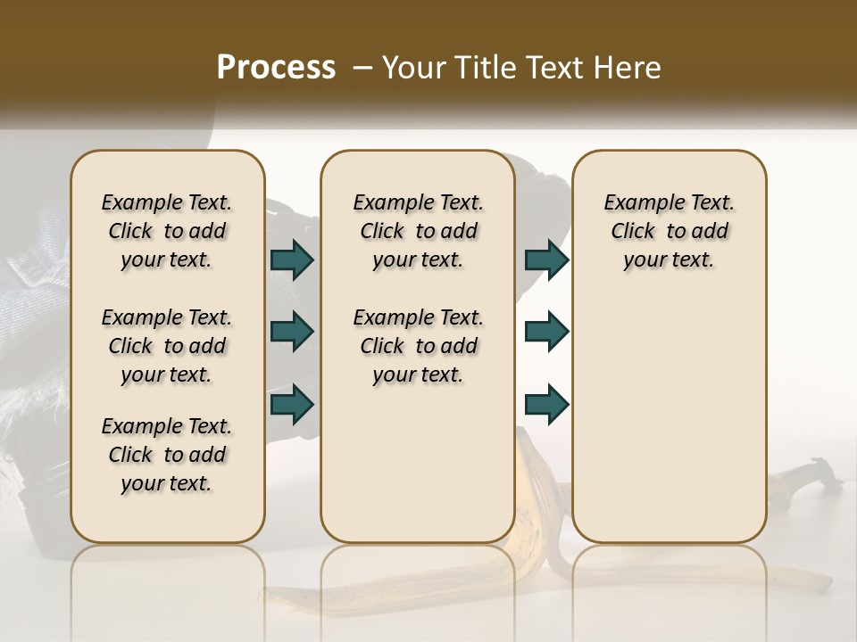 A Person Stepping On A Banana On A White Background PowerPoint Template