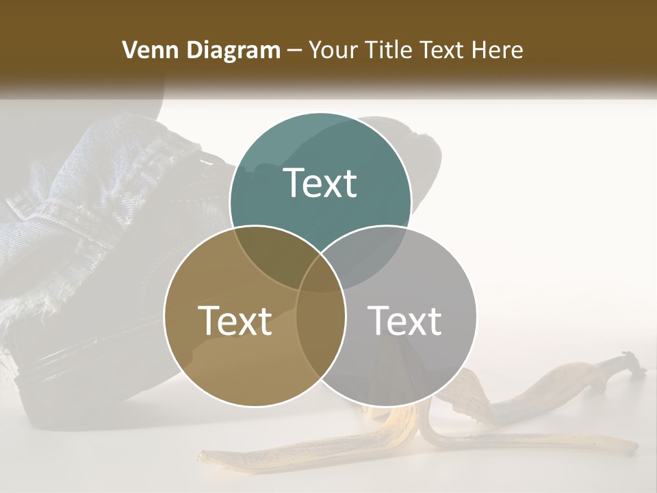 A Person Stepping On A Banana On A White Background PowerPoint Template