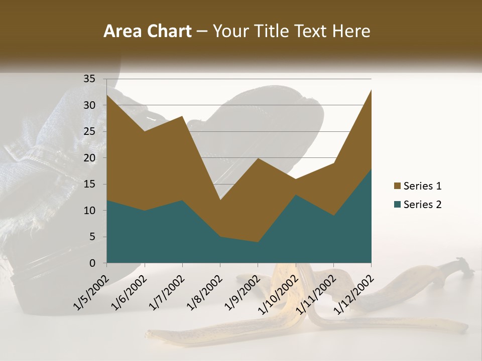 A Person Stepping On A Banana On A White Background PowerPoint Template