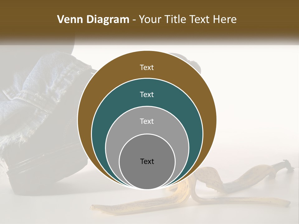 A Person Stepping On A Banana On A White Background PowerPoint Template