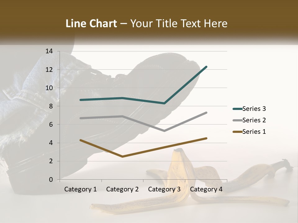 A Person Stepping On A Banana On A White Background PowerPoint Template