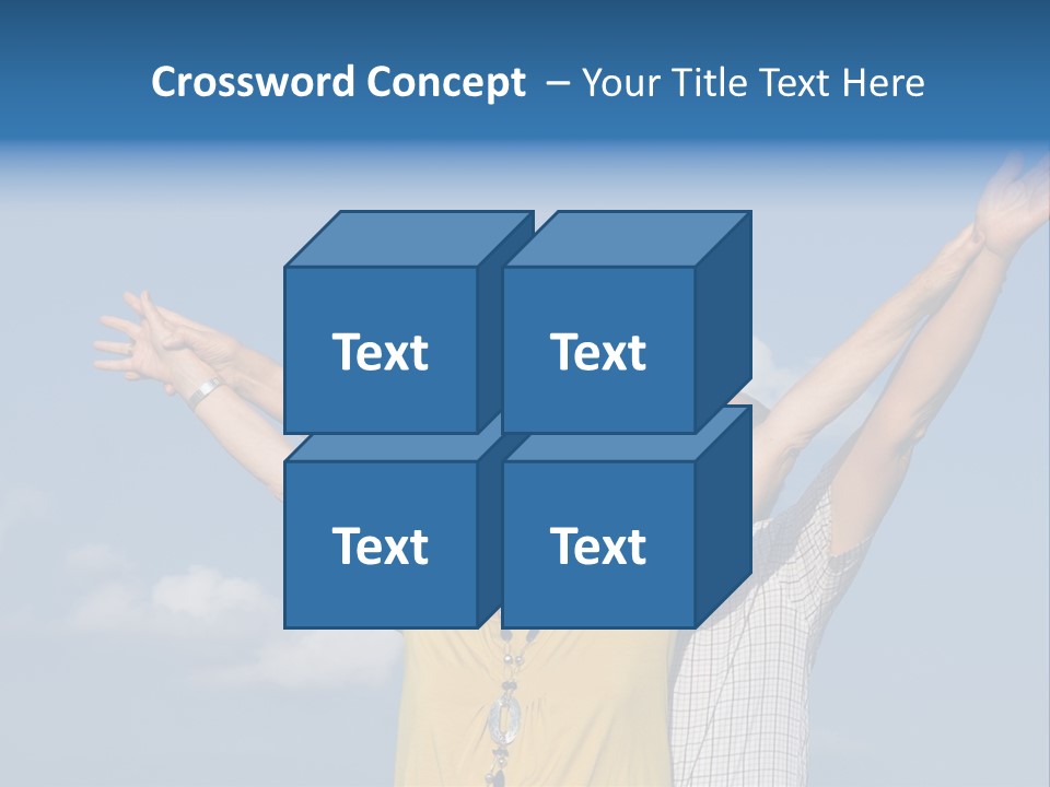 Woman Praise Winners PowerPoint Template