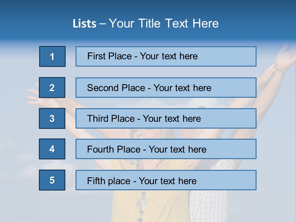Woman Praise Winners PowerPoint Template