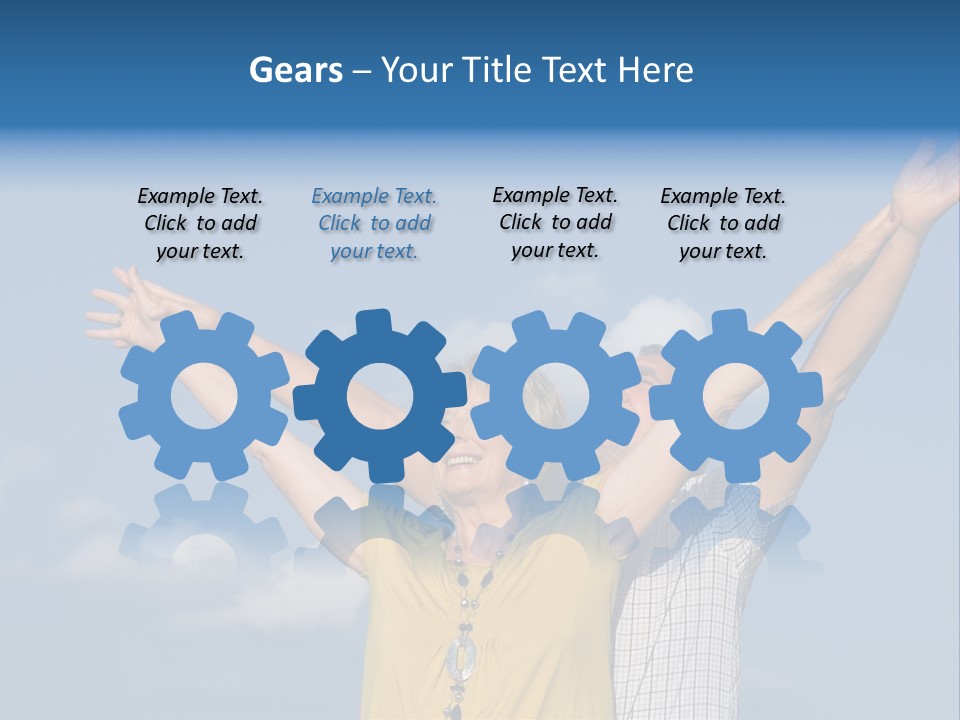 Woman Praise Winners PowerPoint Template