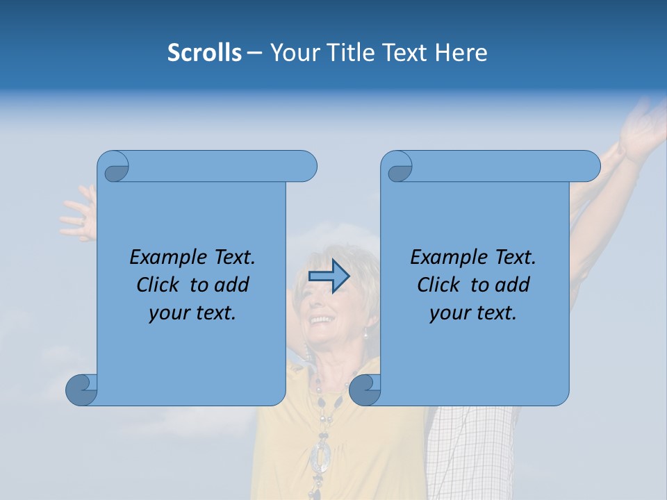 Woman Praise Winners PowerPoint Template