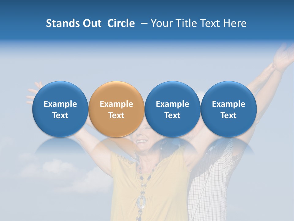 Woman Praise Winners PowerPoint Template