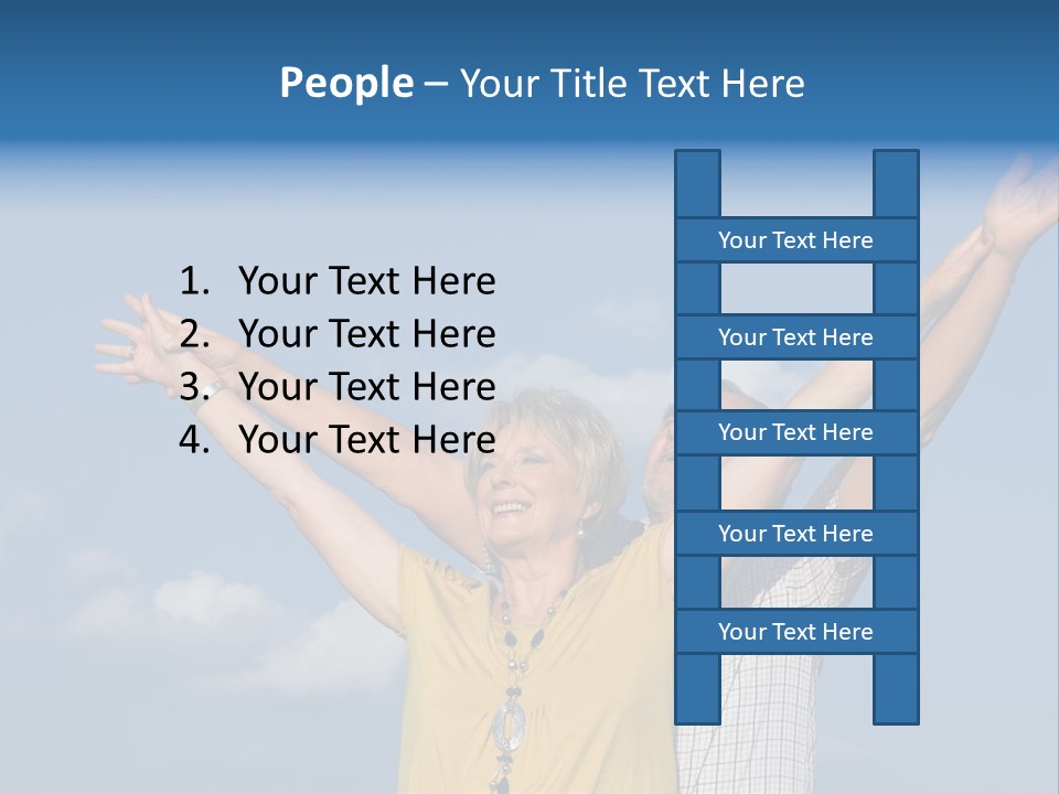Woman Praise Winners PowerPoint Template