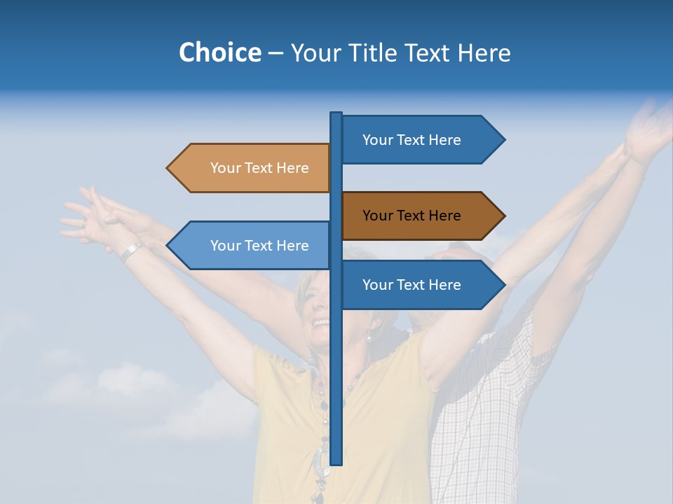 Woman Praise Winners PowerPoint Template
