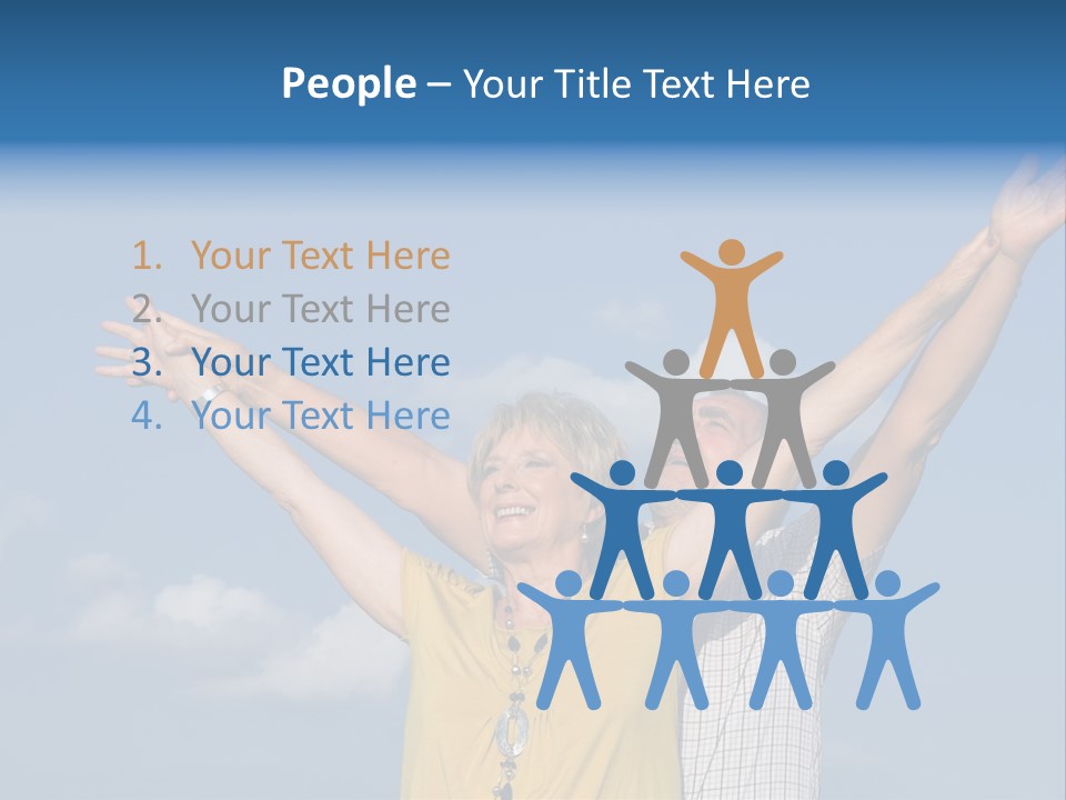 Woman Praise Winners PowerPoint Template