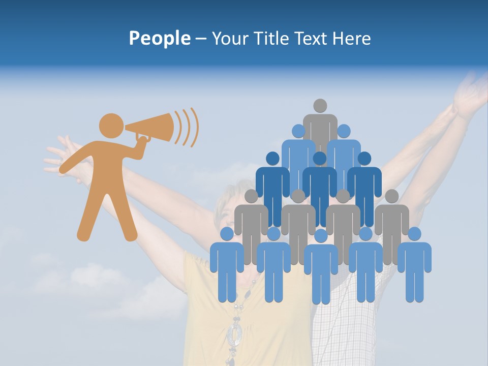 Woman Praise Winners PowerPoint Template