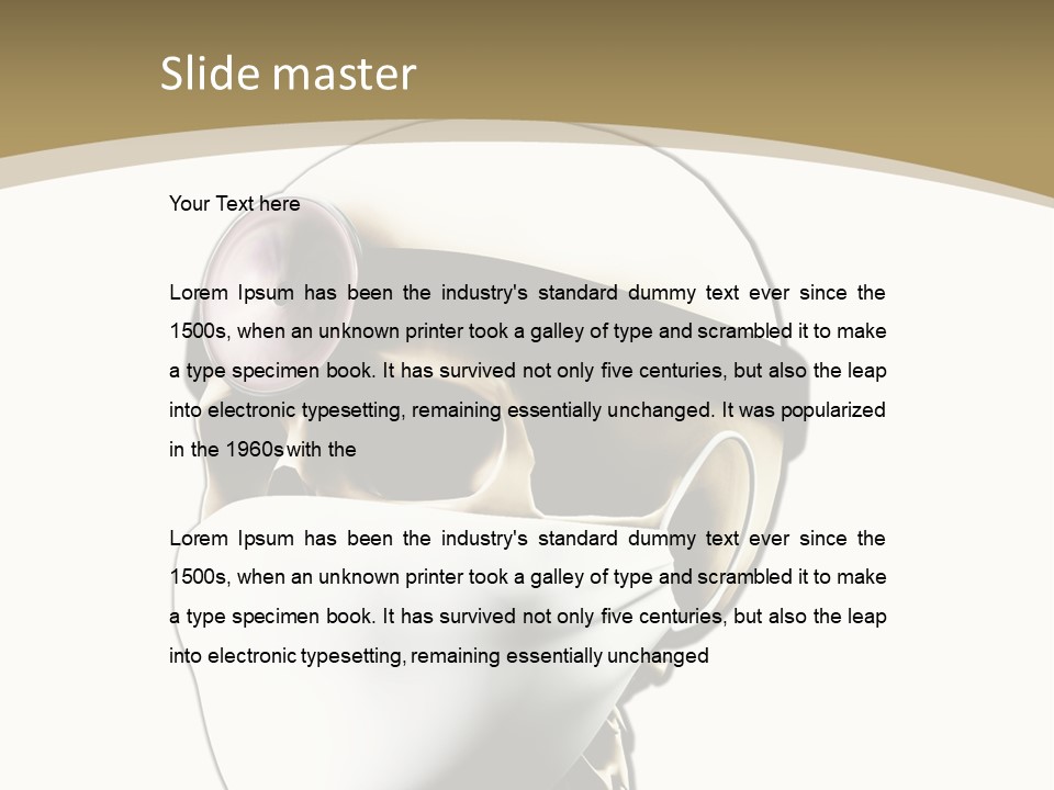 Job Neck Skull PowerPoint Template