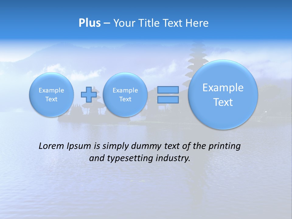 Blue Village Landscape PowerPoint Template