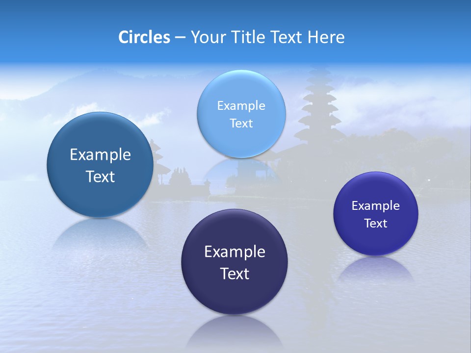 Blue Village Landscape PowerPoint Template