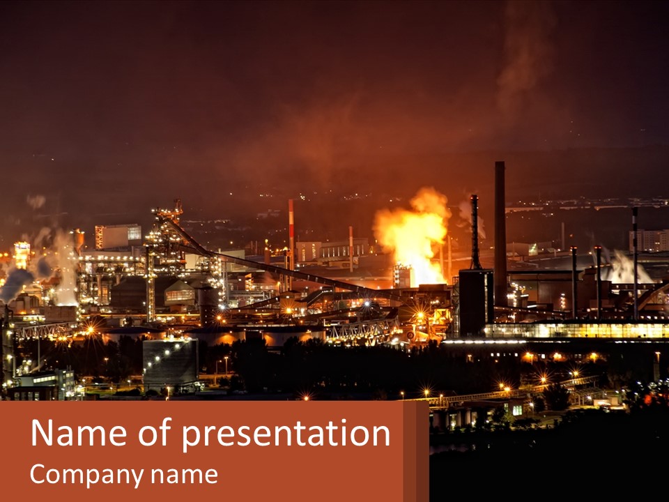 Production Fossil Flowing PowerPoint Template