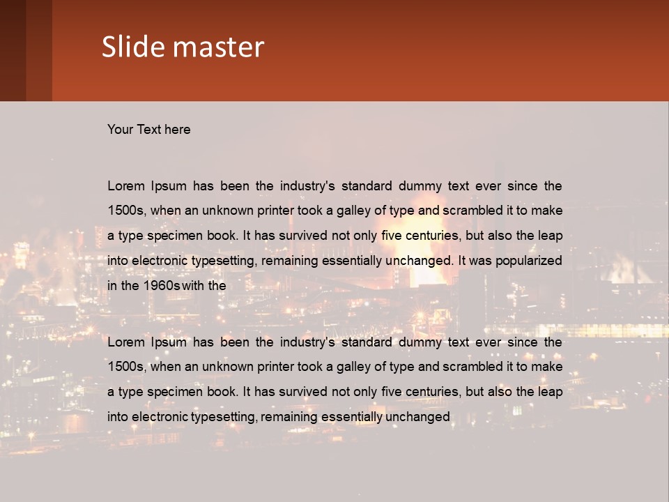 Production Fossil Flowing PowerPoint Template