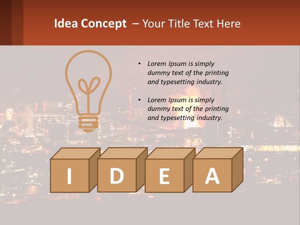 Production Fossil Flowing PowerPoint Template