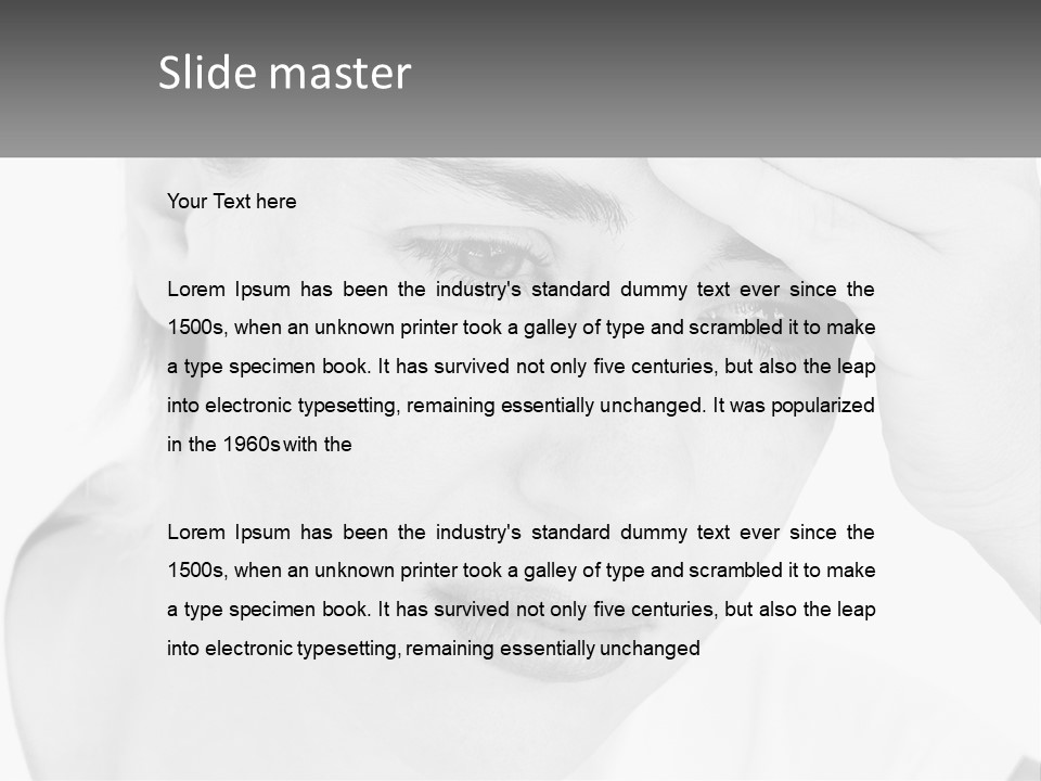 Woman Tears Beauty PowerPoint Template