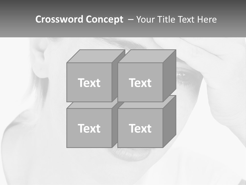 Woman Tears Beauty PowerPoint Template