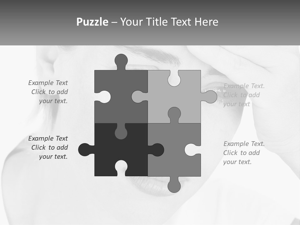 Woman Tears Beauty PowerPoint Template