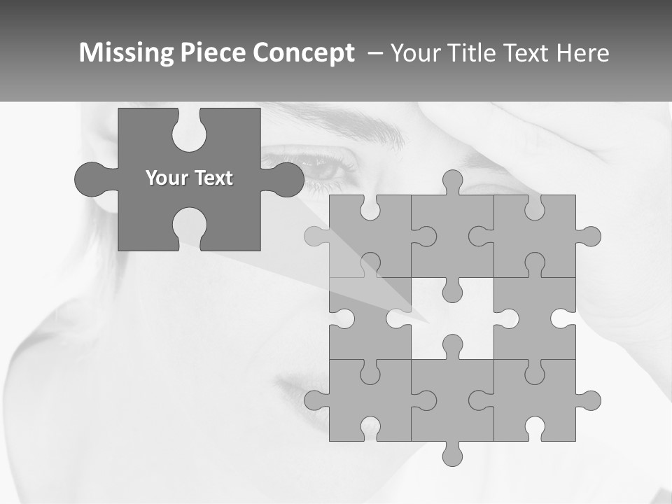 Woman Tears Beauty PowerPoint Template