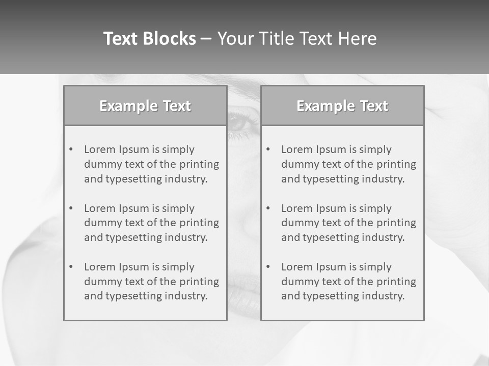 Woman Tears Beauty PowerPoint Template