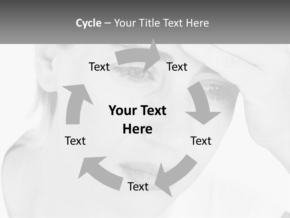 Woman Tears Beauty PowerPoint Template