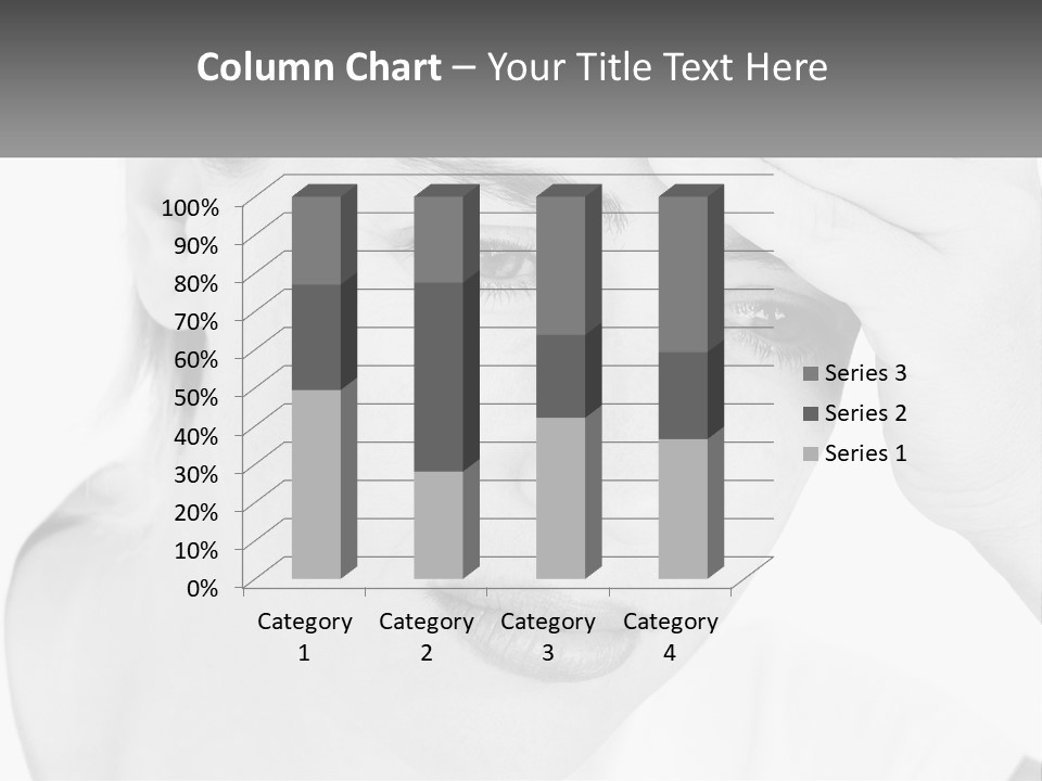 Woman Tears Beauty PowerPoint Template