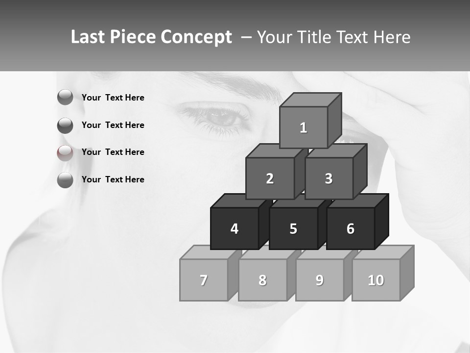 Woman Tears Beauty PowerPoint Template