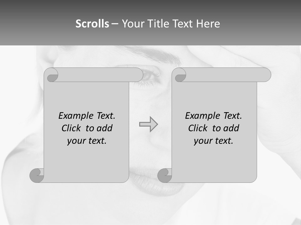Woman Tears Beauty PowerPoint Template