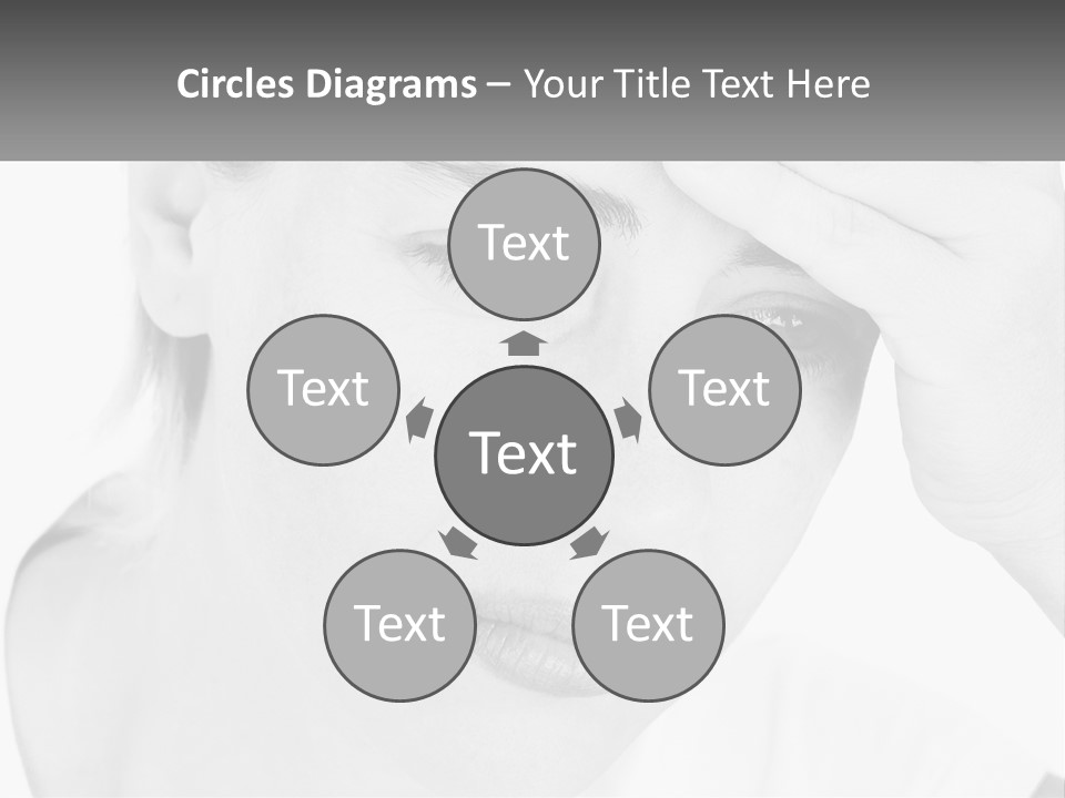 Woman Tears Beauty PowerPoint Template