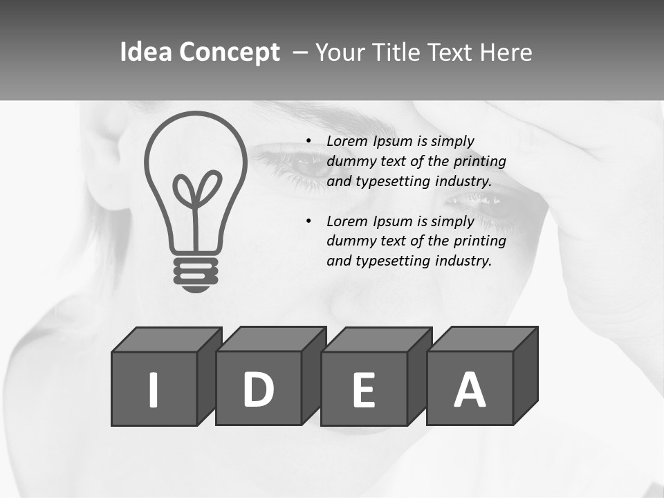 Woman Tears Beauty PowerPoint Template