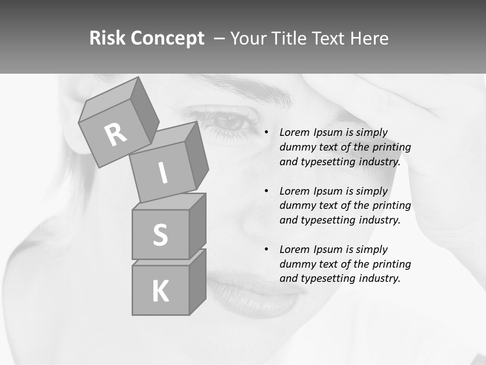 Woman Tears Beauty PowerPoint Template