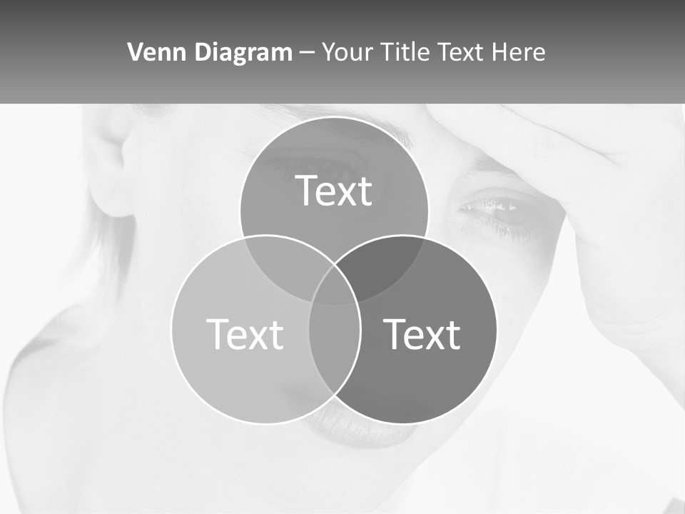 Woman Tears Beauty PowerPoint Template