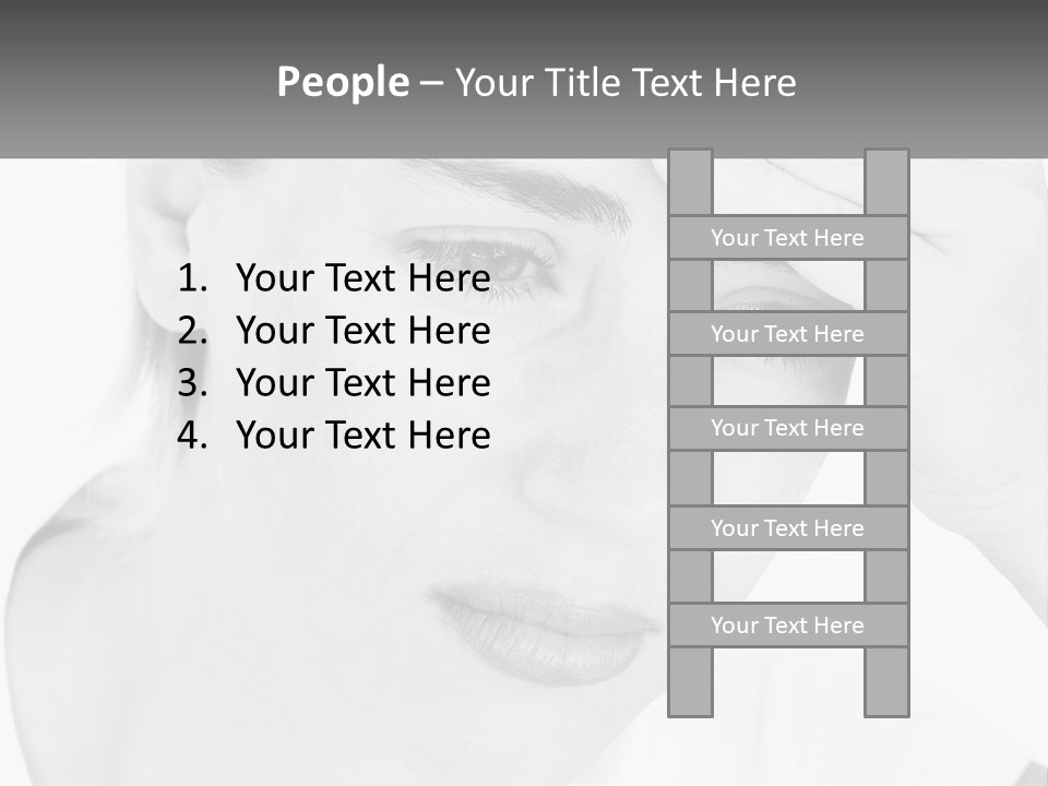 Woman Tears Beauty PowerPoint Template