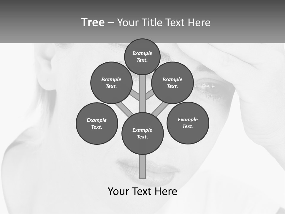 Woman Tears Beauty PowerPoint Template