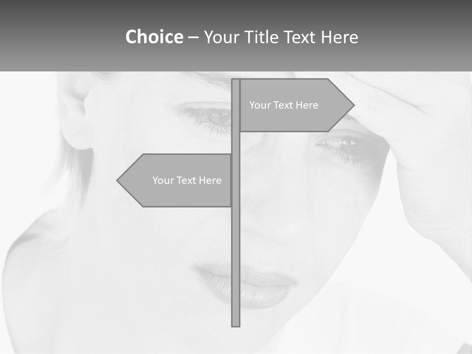 Woman Tears Beauty PowerPoint Template