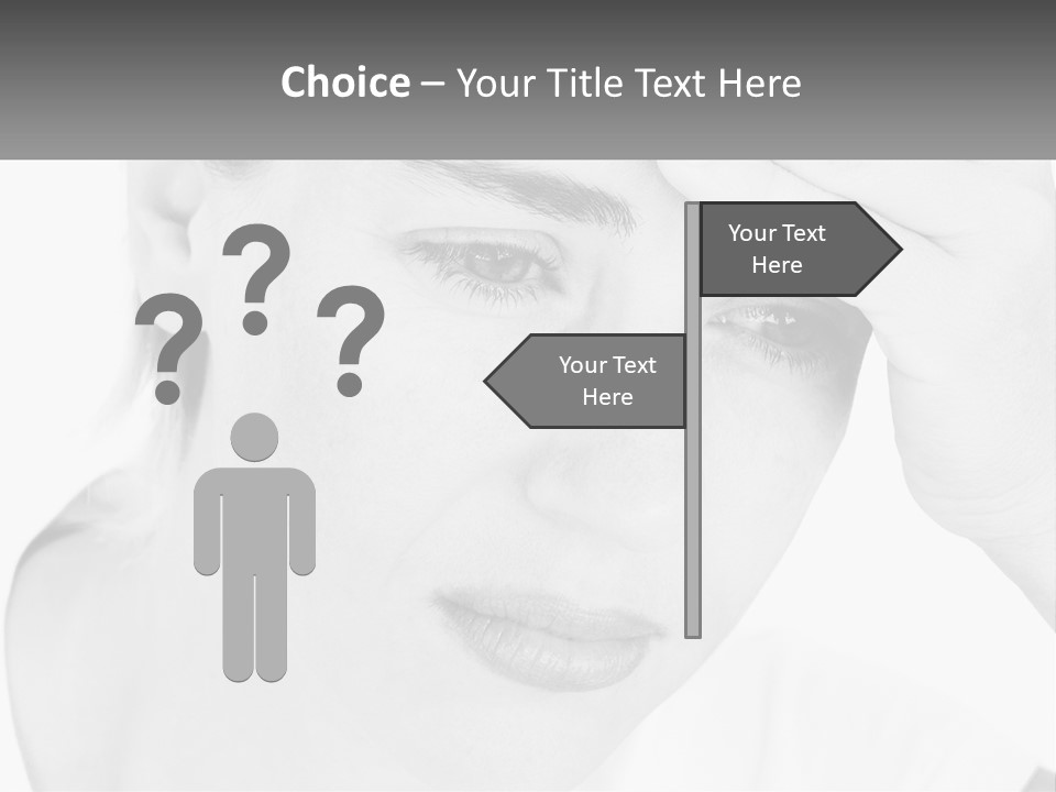 Woman Tears Beauty PowerPoint Template