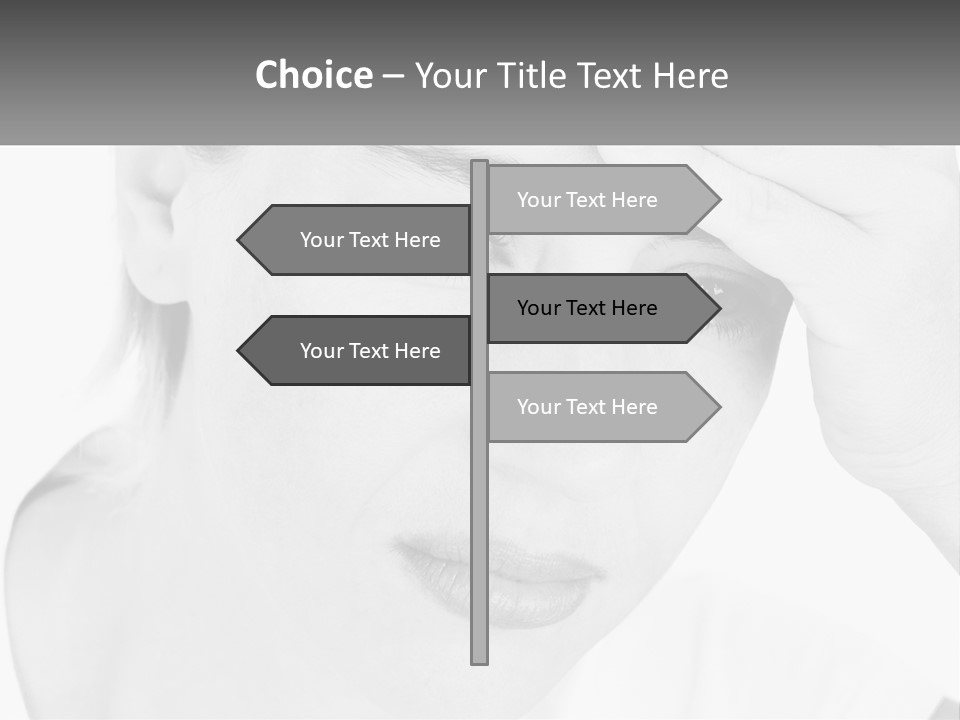 Woman Tears Beauty PowerPoint Template