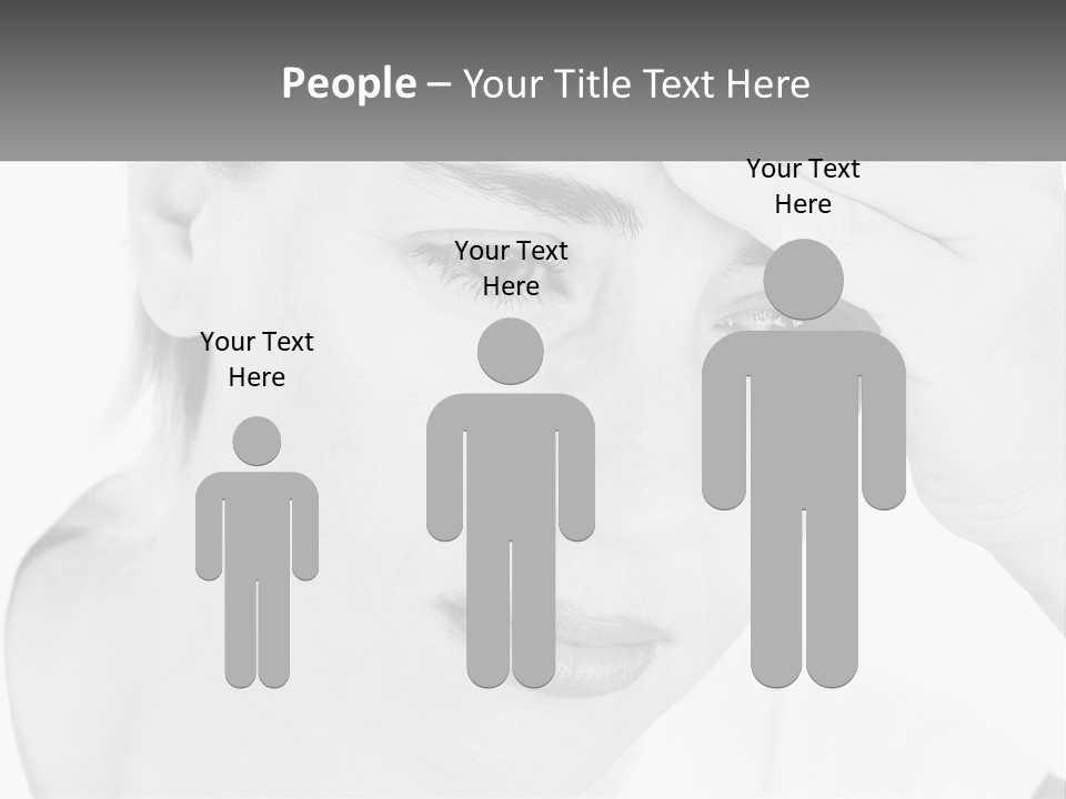 Woman Tears Beauty PowerPoint Template