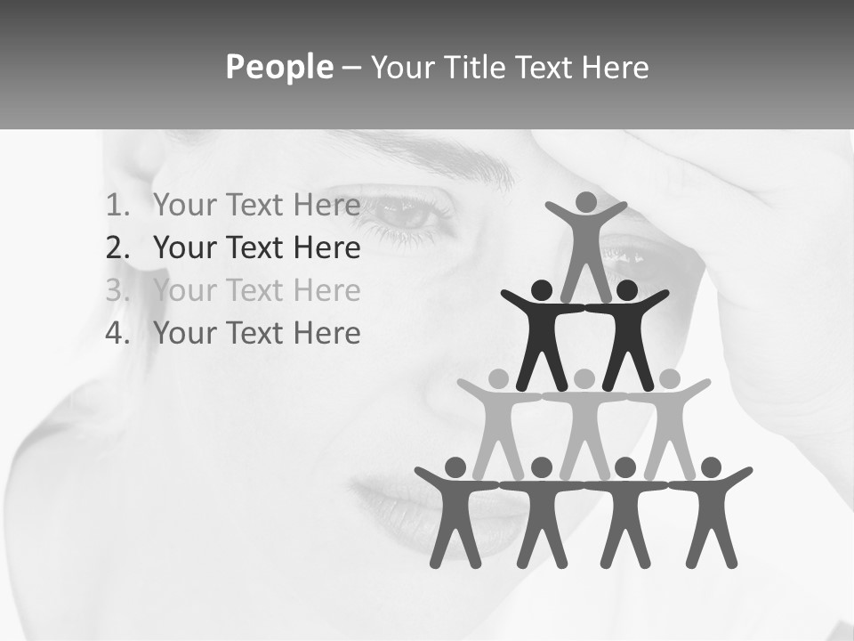 Woman Tears Beauty PowerPoint Template