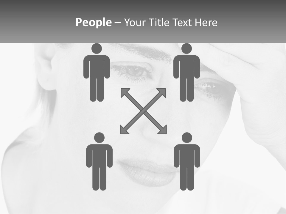 Woman Tears Beauty PowerPoint Template