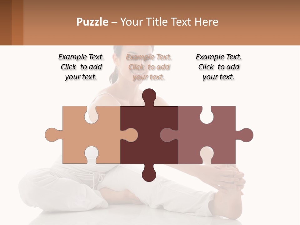 A Woman In A White Dress Is Sitting On The Floor PowerPoint Template