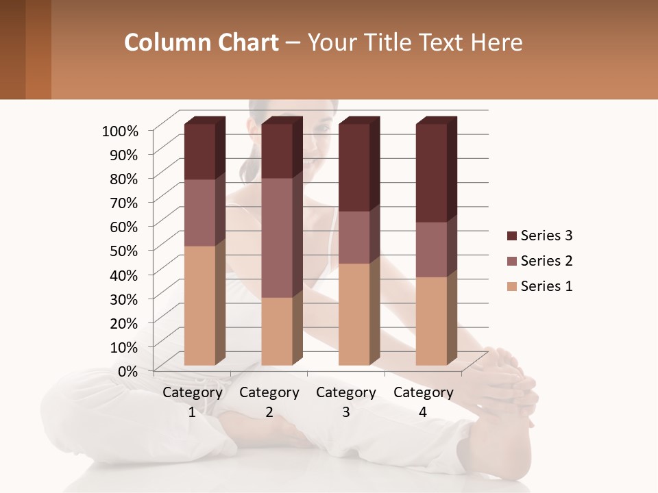 A Woman In A White Dress Is Sitting On The Floor PowerPoint Template