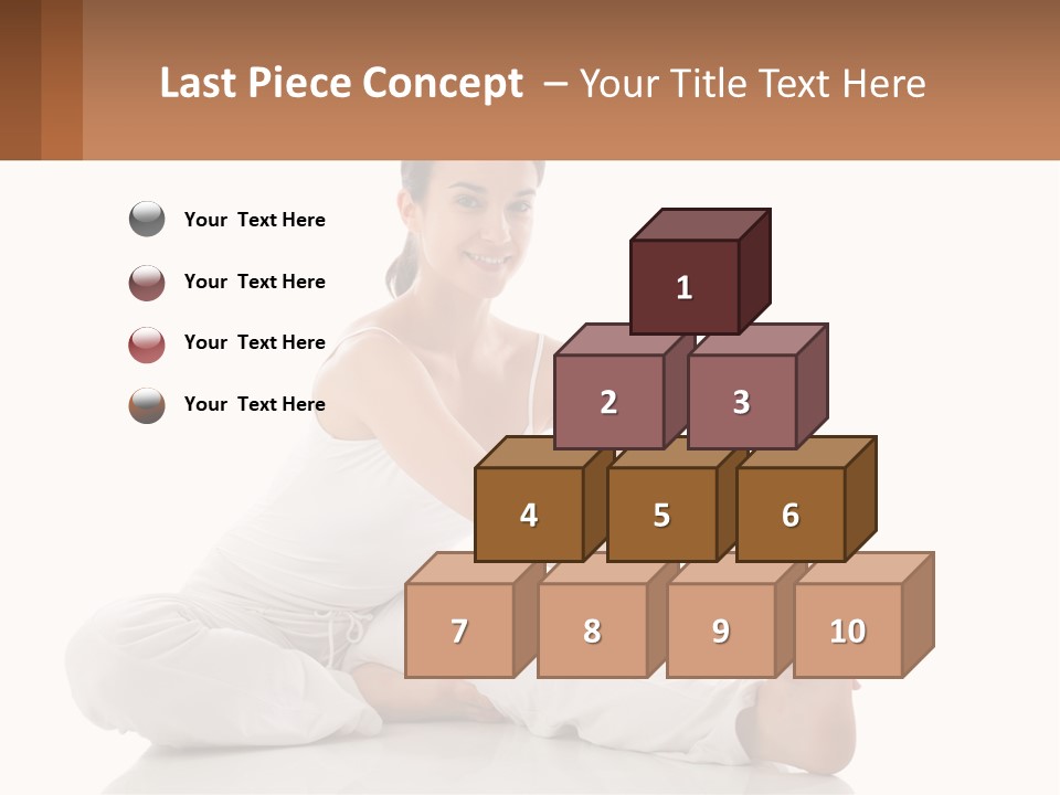 A Woman In A White Dress Is Sitting On The Floor PowerPoint Template